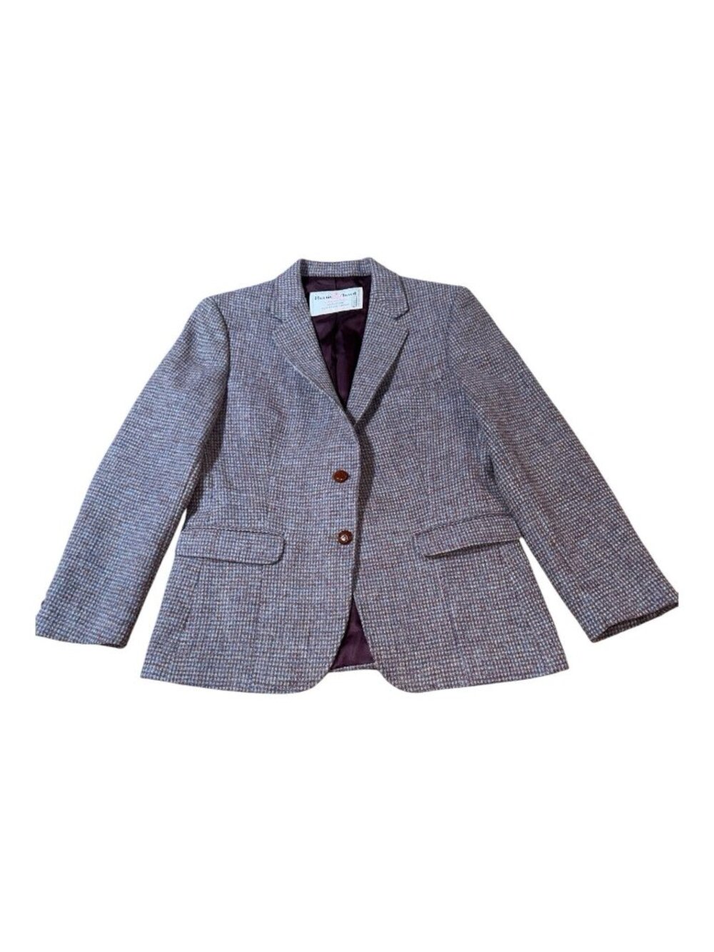 Harris Tweed Women's Small Blazer Lined 100% Scottish Wool Tailored USA VTG